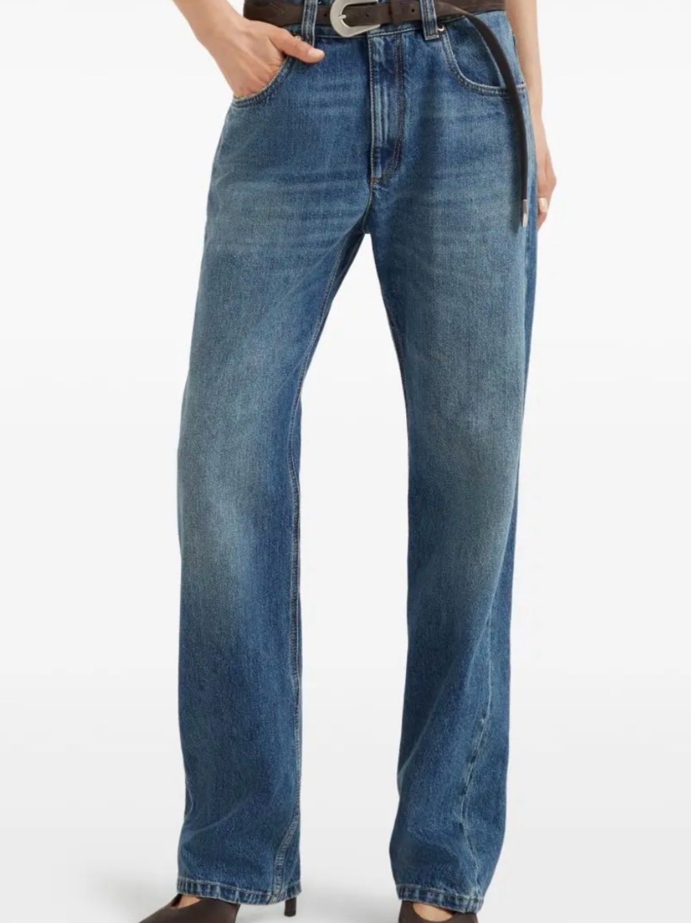 Brunello Cucinelli Wide-Leg Jeans in Medium Blue